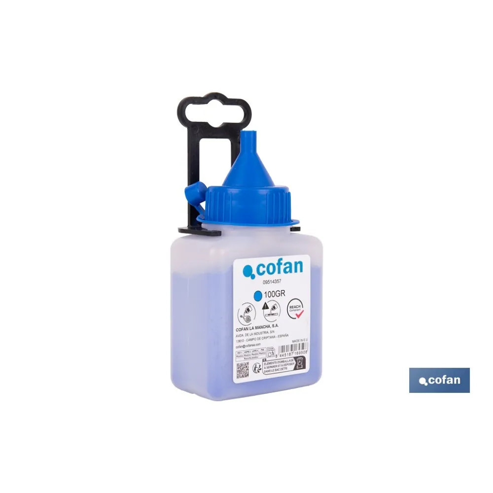 Comprar FRASCO DE POLVO AZUL 100 GRS (PACK: Cofan | almacendeferreteriacor.es