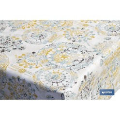 ROLLO DE MANTEL ANTIMANCHAS MOSAICO CALIDO 1,40 X 20 M