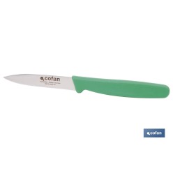 PACK DE 3 CUCHILLOS PUNTILLA COLOR ROJO VERDE AZUL 8.5 CM