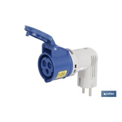 ADAPTADOR INDUSTRIAL 16A 230V IP44 CLAVIJA SCHUKO
