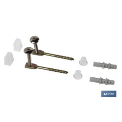 SET 2 PCS TORNILLOS HORIZONTALES FIJACIÓN INODORO 5 X 75