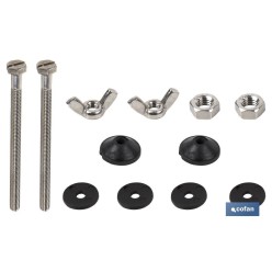 SET 2 PCS TORNILLOS FIJACIÓN TAZA-CISTERNA 6 X 90