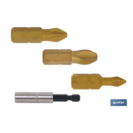 Comprar PUNTAS TIN 1/4 PH-1-2-3X25+ADAPTADO Cofan | almacendeferreteriacor.es