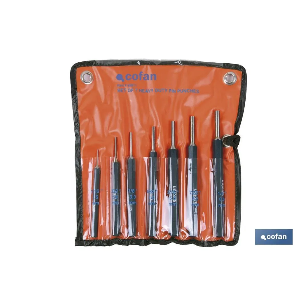 Comprar CONJUNTO 7 PCS BOTADOR CILINDRICO 1 Cofan | almacendeferreteriacor.es