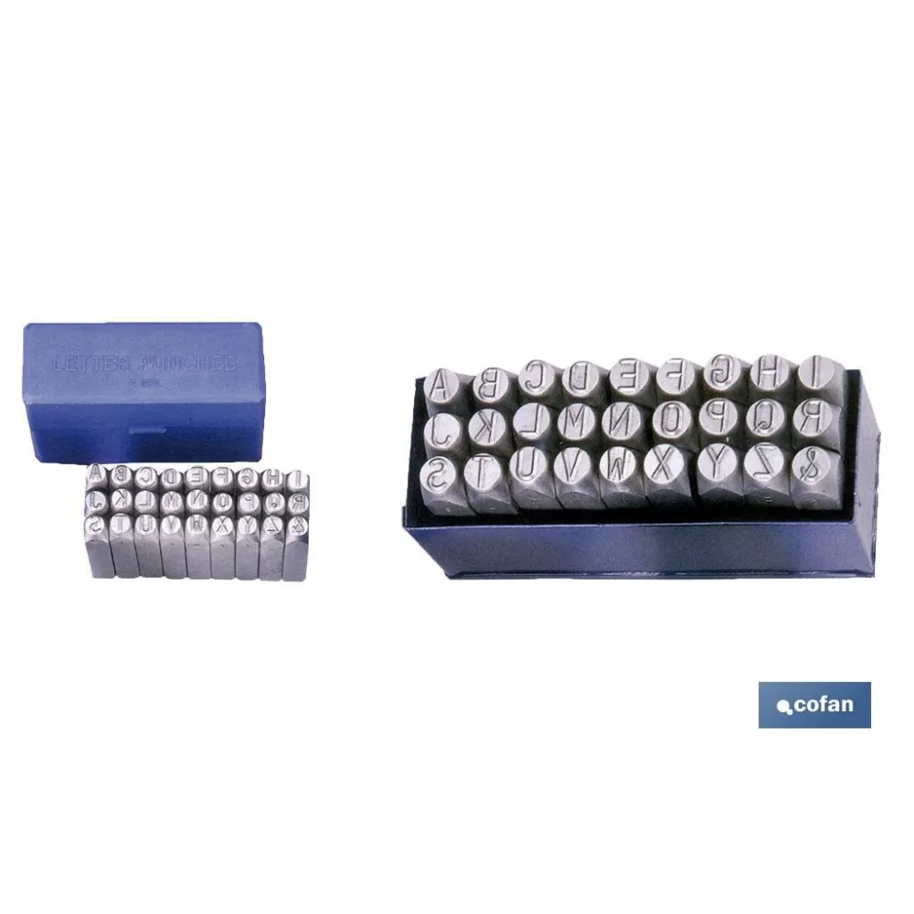 Comprar CONJUNTO ESTAMPACIÓN LETRAS 6 MM (P Cofan | almacendeferreteriacor.es