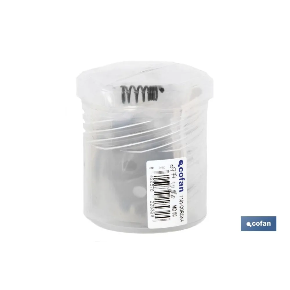 Comprar CORONA DE METAL DURO 75mm. (PACK: 1 Cofan | almacendeferreteriacor.es