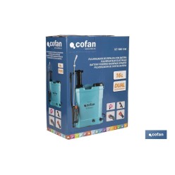 PULVERIZADOR DE ESPALDA 16 L DUAL - ELÉCTRICO/MANUAL LI-ION 12 V 8.0 AH