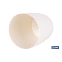 MACETA CAMELIA COLOR CREMA 18X17.8cm venta unitaria