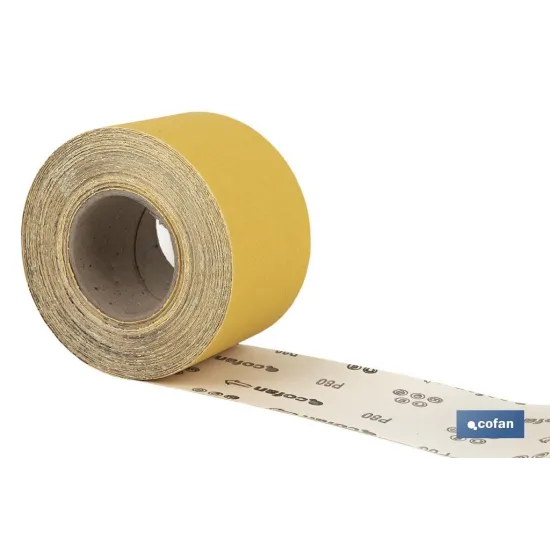 Comprar ROLLO LIJA DE PAPEL 100 X 25 M. G.8 Cofan | almacendeferreteriacor.es