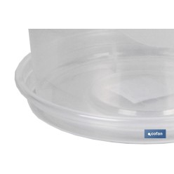 MACETA ORQUIDEA TRANSPARENTE 23.5X20+ PLATO 20cm venta unitaria