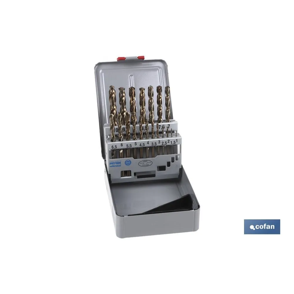 Comprar ESTUCHE BROCAS TITANIO - MEDIDAS:   Cofan | almacendeferreteriacor.es