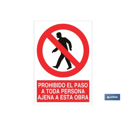 SEÑAL POLIESTIRENO 297X210 MM.