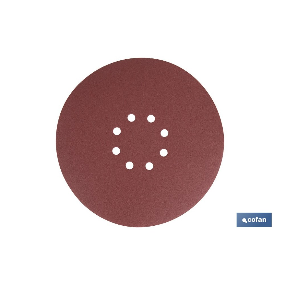 HOJA DE LIJADO LIJADORA PARED Y TECHO 8 AGUJEROS Ø225 MM G 180