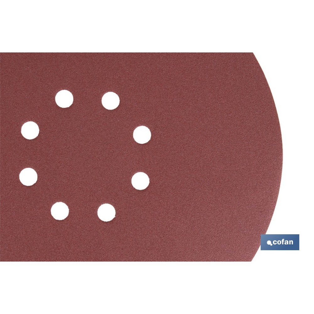 HOJA DE LIJADO LIJADORA PARED Y TECHO 8 AGUJEROS Ø225 MM G 240