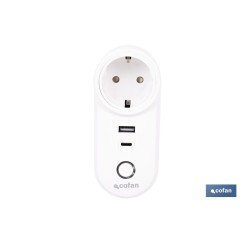 ENCHUFE INTELIGENTE CON PUERTO USB Y TIPO C