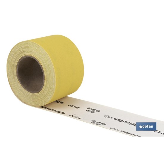 ROLLO LIJA DE PAPEL 100 X 25 M. G.120