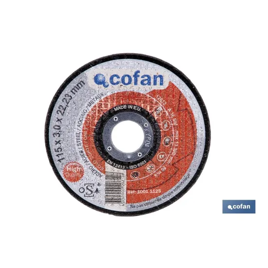 Comprar DISCO CORTE - 115X3,0X22,23 METAL P Cofan | almacendeferreteriacor.es