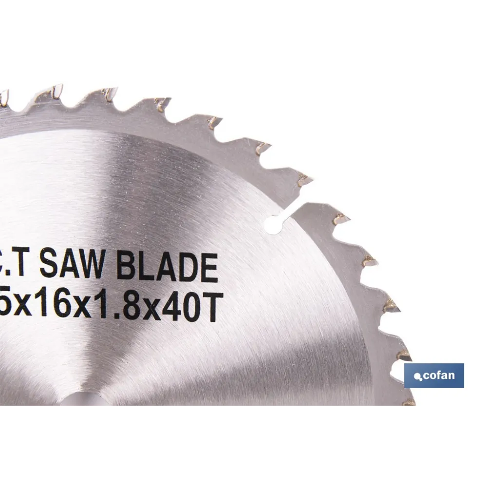 Comprar DISCO CORTE PARA MADERA Ø185 MM X 1 Cofan | almacendeferreteriacor.es