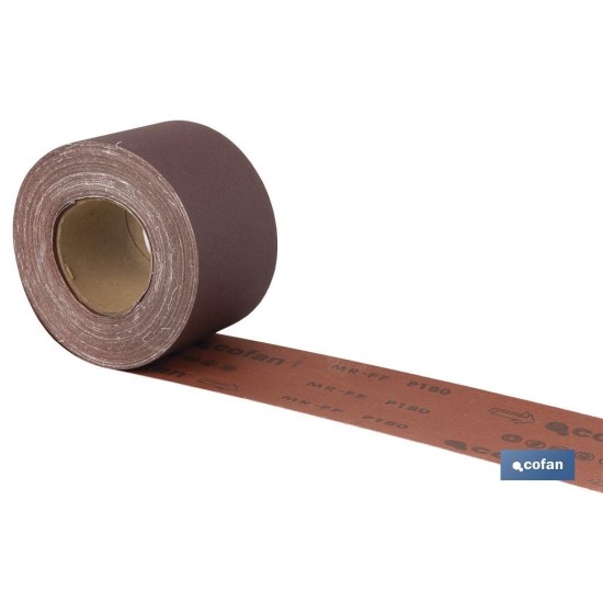 ROLLO LIJA TELA UNIVERSAL 100 X 25 M. G.180