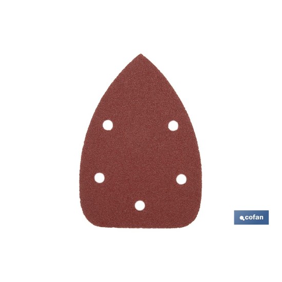 HOJA DE LIJADO LIJADORA MOUSE 5 AGUJEROS 100 X 140 MM G 80