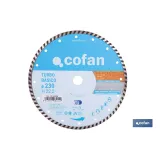 Comprar DISCO DIAMANTE TURBO BASICO 230 mm. Cofan | almacendeferreteriacor.es