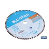 Comprar DISCO DIAMANTE TURBO BASICO 230 mm. Cofan | almacendeferreteriacor.es