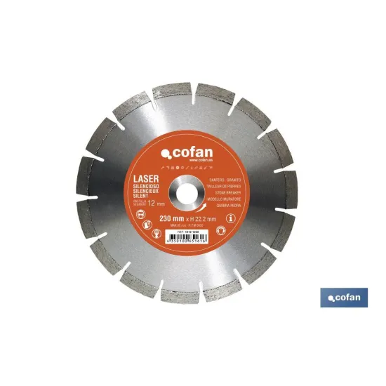 Comprar DISCO DIAMANTE CANTERO SILENCIOSO 2 Cofan | almacendeferreteriacor.es