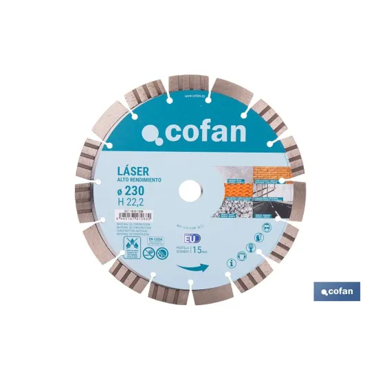 Comprar DISCO LASER ALTO RENDIMIENTO MATERI Cofan | almacendeferreteriacor.es
