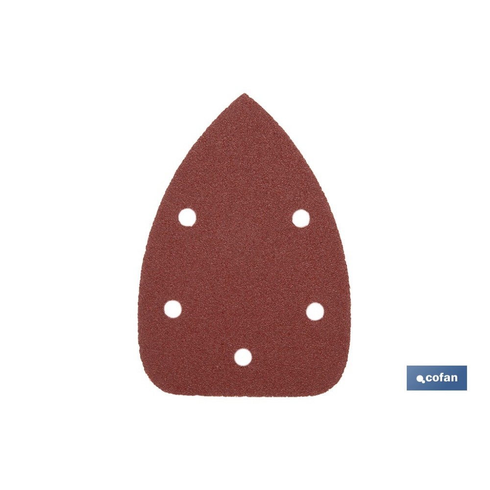 HOJA DE LIJADO LIJADORA MOUSE 5 AGUJEROS 100 X 140 MM G 120