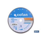 Comprar DISCO DIAM.TURBO PROFESIONAL 230MM. Cofan | almacendeferreteriacor.es