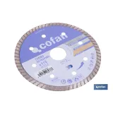 Comprar DISCO DIAMANTE TURBO EXTRAFINO 115m Cofan | almacendeferreteriacor.es