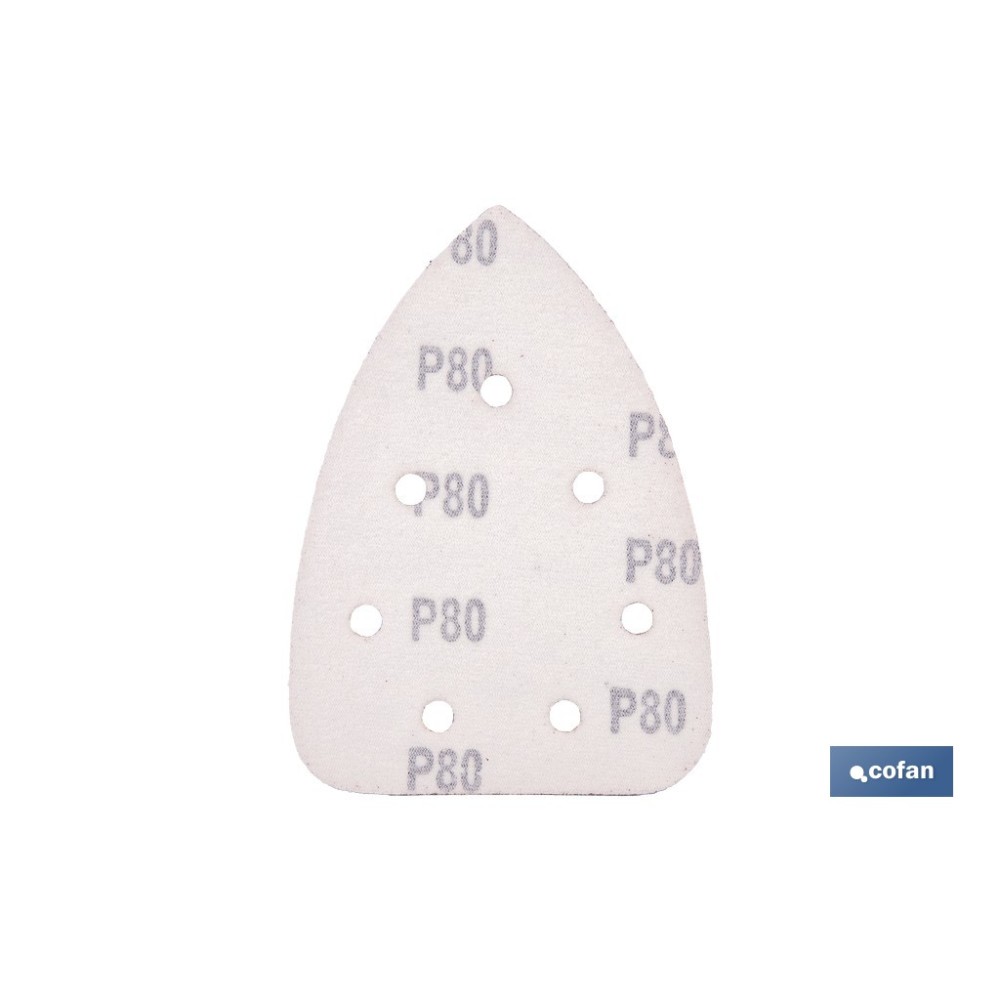 HOJA DE LIJADO LIJADORA MOUSE 7 AGUJEROS 100 X 140 MM G 80