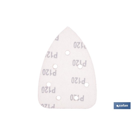 HOJA DE LIJADO LIJADORA MOUSE 7 AGUJEROS 100 X 140 MM G 120