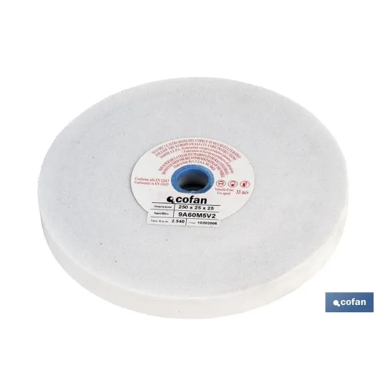 Comprar MUELA ABRAS. BLANCA 200X25X32 GR.60 Cofan | almacendeferreteriacor.es