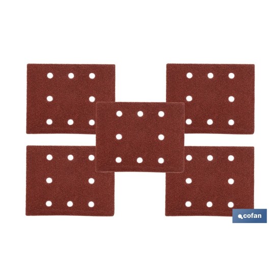 HOJA DE LIJADO LIJADORA ORBITAL 8 AGUJEROS 114 X 140 MM G 120
