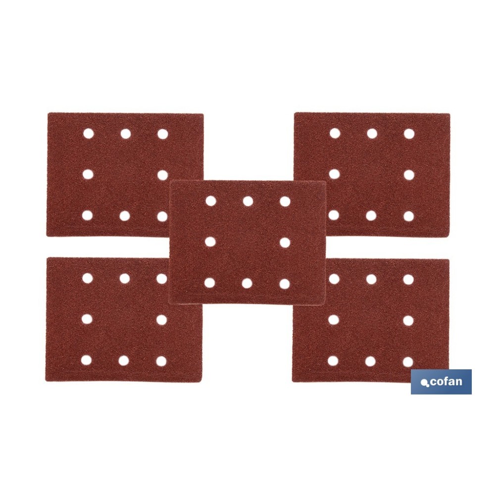 HOJA DE LIJADO LIJADORA ORBITAL 8 AGUJEROS 114 X 140 MM G 120