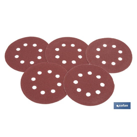 HOJA DE LIJADO LIJADORA ORBITAL 8 AGUJEROS Ø125 MM G 80