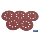 HOJA DE LIJADO LIJADORA ORBITAL 8 AGUJEROS Ø125 MM G 80