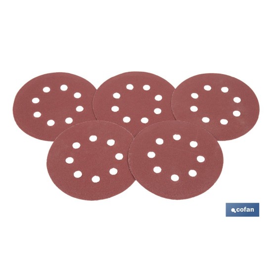 HOJA DE LIJADO LIJADORA ORBITAL 8 AGUJEROS Ø125 MM G 120
