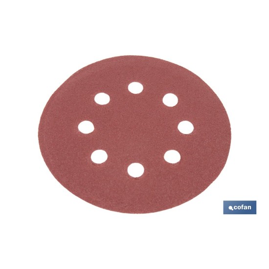 HOJA DE LIJADO LIJADORA ORBITAL 8 AGUJEROS Ø125 MM G 120