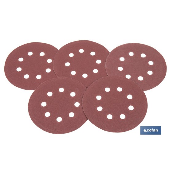 HOJA DE LIJADO LIJADORA ORBITAL 8 AGUJEROS Ø125 MM G 180