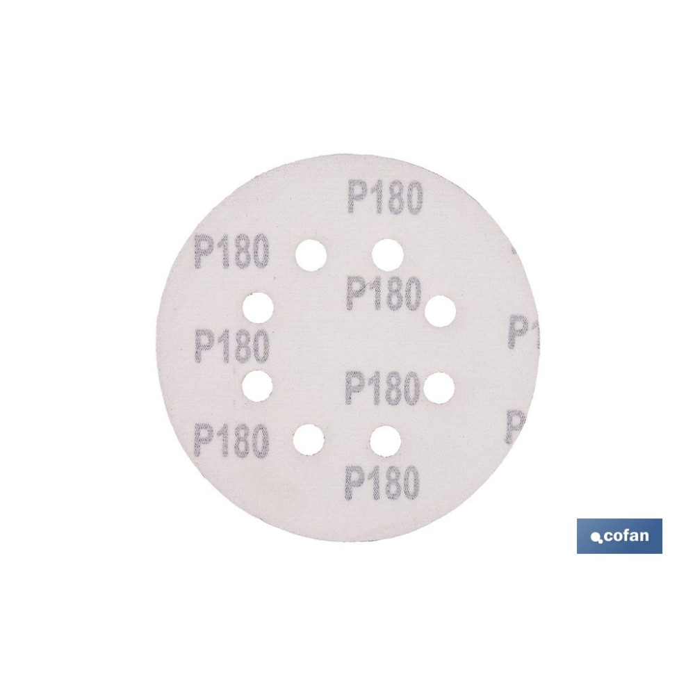 HOJA DE LIJADO LIJADORA ORBITAL 8 AGUJEROS Ø125 MM G 180