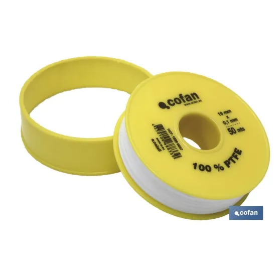 Comprar ROLLO DE CINTA PTFE DE 50 M 19MM X  Cofan | almacendeferreteriacor.es