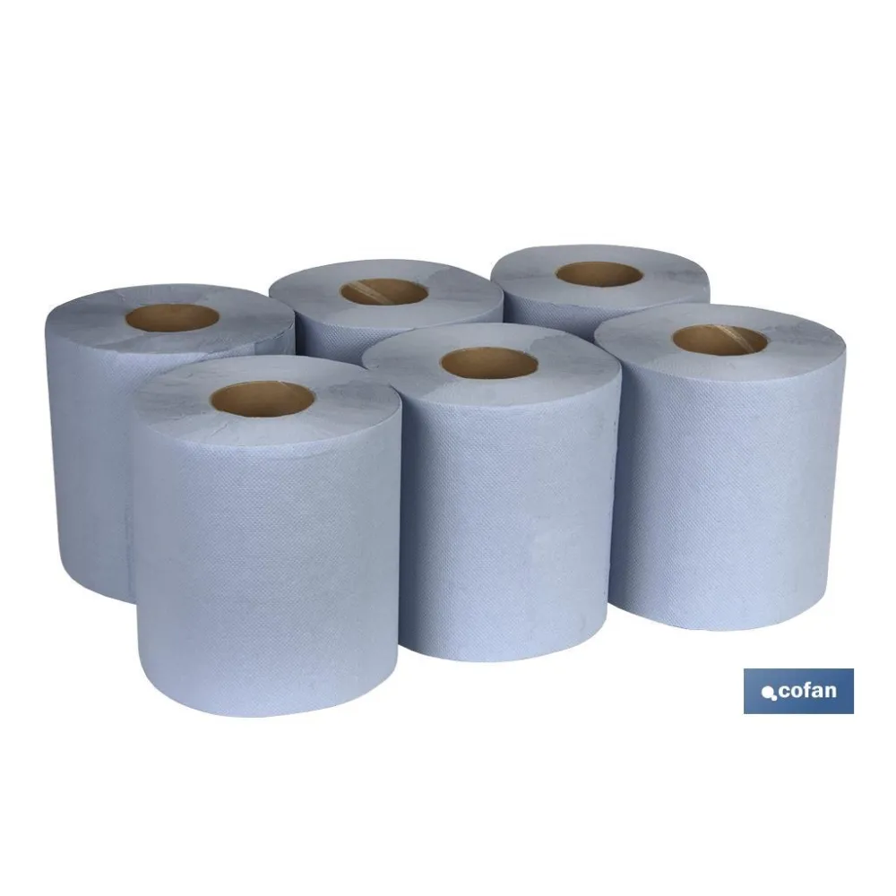Comprar PAPEL SECAMANOS RECICLADO AZUL 90MT Cofan | almacendeferreteriacor.es