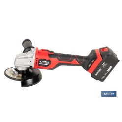 AMOLADORA A BATERÍA Li-ion 20 V 10.000 RPM - 115/125 MM