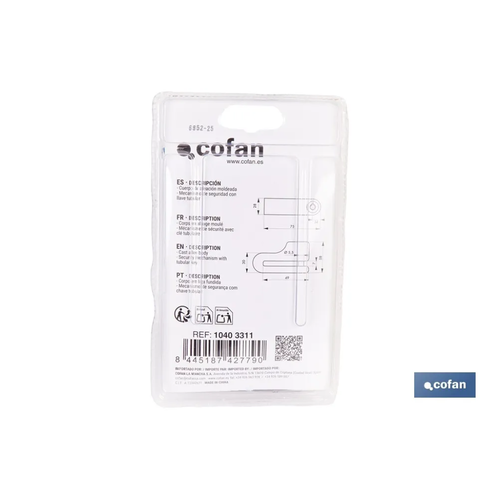 Comprar CANDADO DE FRENO DE DISCO BULÓN Ø5, Cofan | almacendeferreteriacor.es