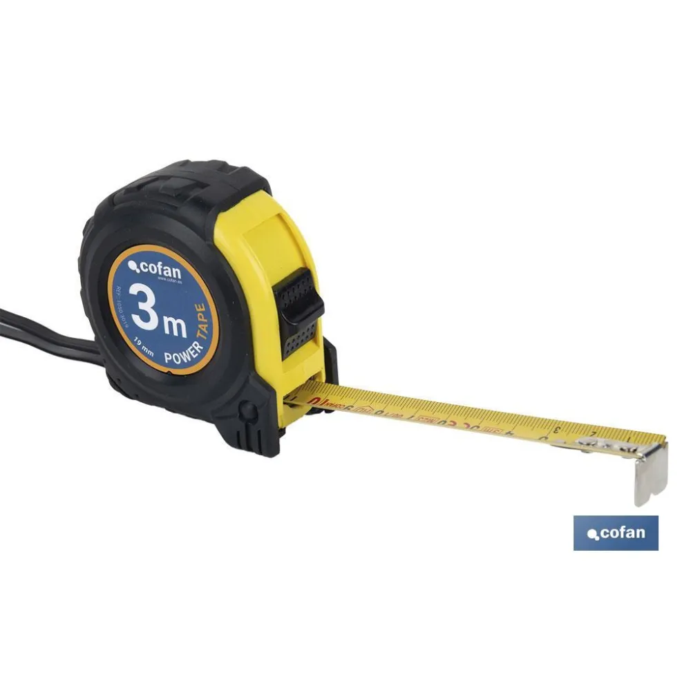 Comprar FLEXÓMETRO PROTEC. GOMA 19 MM X 3 M Cofan | almacendeferreteriacor.es