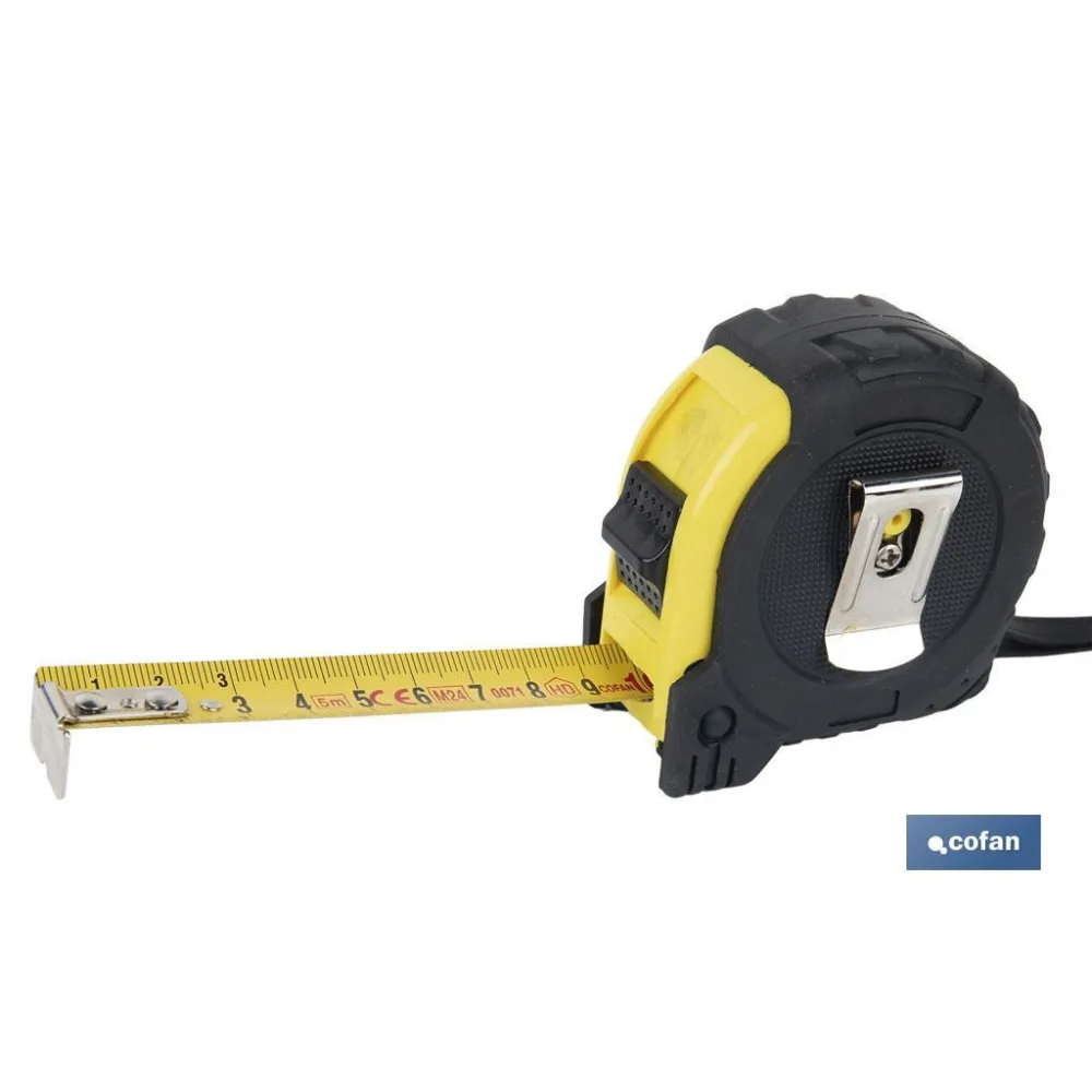 Comprar FLEXÓMETRO PROTEC. GOMA 19 MM X 5 M Cofan | almacendeferreteriacor.es