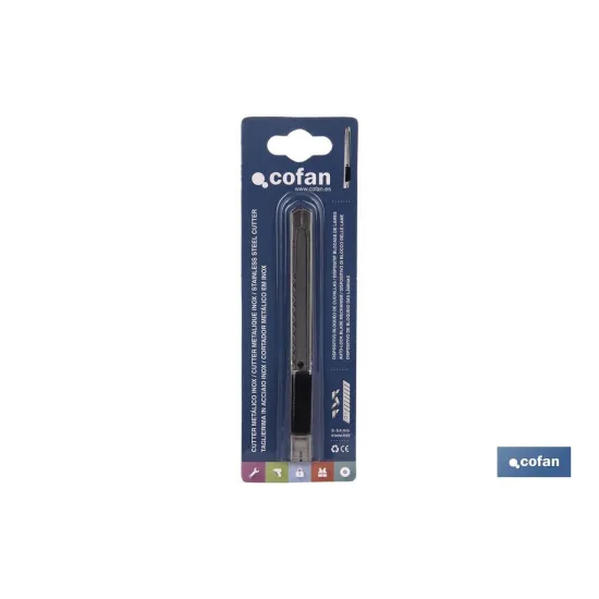 Comprar CUTTER METÁLICO INOX (9 MM) (PACK:  Cofan | almacendeferreteriacor.es