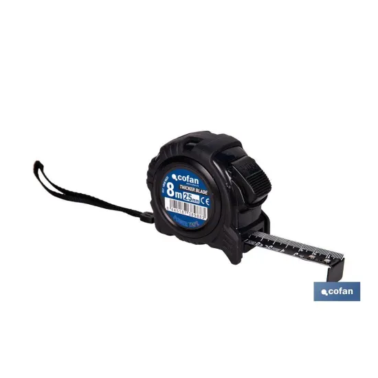 Comprar FLEXÓMETRO HOJA NEGRA DOBLE CARA 25 Cofan | almacendeferreteriacor.es